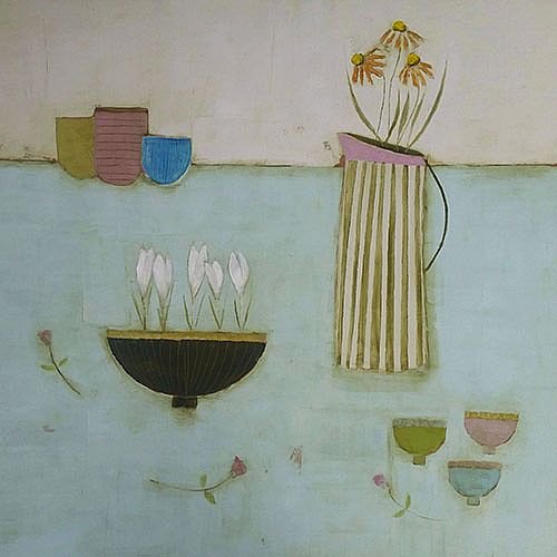 Eithne  Roberts - Crocus Bowl and 3 small cups